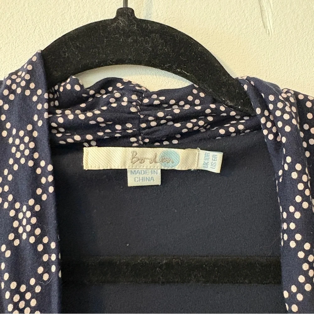 Elegant Navy Patterned Dress - Picture 3 of 11